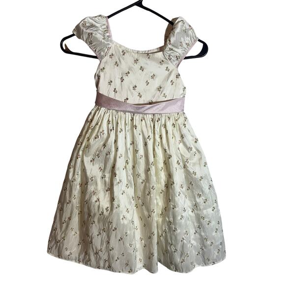 Perfectly Dressed Girls Size 5 Embroidered Fit & Flair Pink/White Dress - Picture 1 of 5